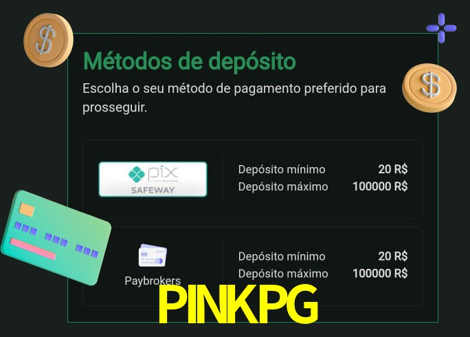 O cassino PINKPGbet oferece uma grande variedade de métodos de pagamento